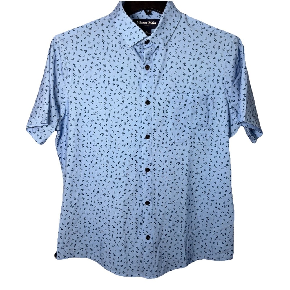 Mizzen + Main Leeward Men's M TRIM Poly Spandex Button Shirt